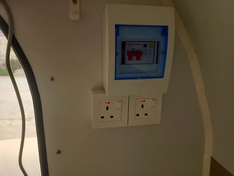 electrical system in the ice cream trailer