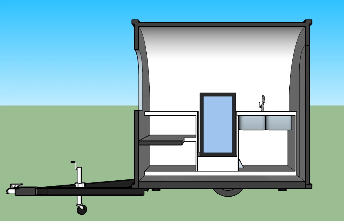 mini ice cream trailer design