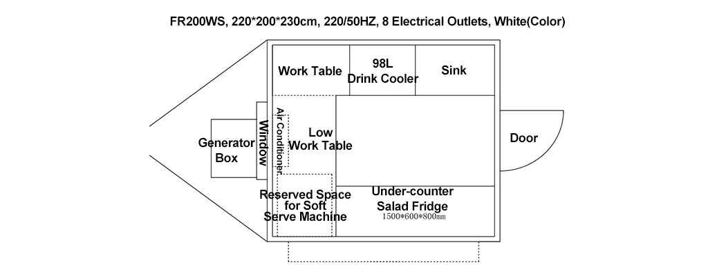 small ice cream trailer floor plan
